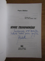 Eugen Badalan - Sensul transformarii (cu autograful autorului)