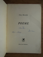 Irina Mavrodin - Poeme (cu autograful autoarei)