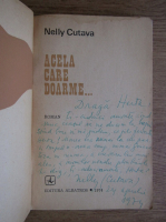 Nelly Cutava - Acela care doarme (cu autograful autoarei)