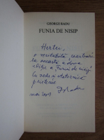 Radu George - Funia de nisip (cu autograful autorului)