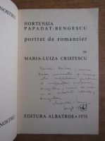 Maria Luiza Cristescu - Contemporanul nostru, Hortesia Papadat Bengescu (cu autograful autoarei)