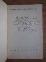 Mircea Alexandru Petrescu - Spre toamna (cu autograful autorului)