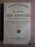 Charles Darwin - De l'origine des especes (volumul 2)