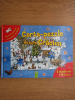 Carte puzzle despre Craciun. 3 puzzle-uri a 48 de piese