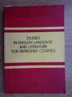 Studies in english language and literature for refresher courses