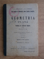 Al. Manicatide - Geometria plana cu probleme de aplicarea algebrii pentru clasa V c. m. (1909)