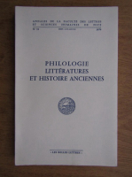 Anticariat: Philologie litteratures et histoire anciennes