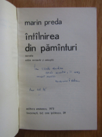 Marin Preda - Intalnirea din pamanturi (cu autograful autorului)
