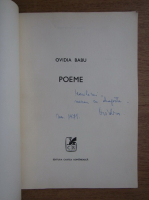 Ovidia Babu - Poeme (cu autograful autoarei)