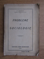 Anticariat: P. Andrei - Probleme de sociologie (1927)