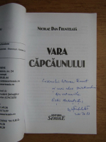 Nicolae Dan Fruntelata - Vara capcaunului (cu autograful autorului)