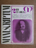 Al. Oprea - Revista Manuscriptum (nr.31 anul 1978)