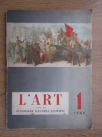 L'art dans la Republique Populaire Roumaine. Nr. 1 (1949)