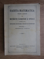 Gazeta matematica de matematici elementare si speciale pentru uzul scolilor secundare, speciale si superioare (volumul L, 15 septembrie 1944-15 august 1945)