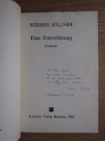 Werner Sollner - Eine entwohnung (cu autograful autorului)