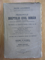 Dimitrie Alexandresco - Principiile dreptului civil roman (volumul 4, 1926)