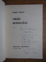 Ioan Vieru - Caile soimului (volum de debut, 1990, cu autograful autorului)