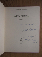 Ioana Craciunescu - Iarna clinica (cu autograful autoarei)