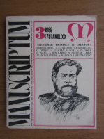 Revista Manuscriptum, nr. 3 (76), anul XX, 1989