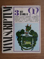 Revista Manuscriptum, nr. 3, anul III, 1972