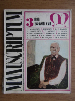 Revista Manuscriptum, nr. 3, anul XVII, 1986