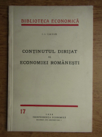 I.I. Tatos - Continutul dirijat al economiei romanesti (1939)