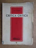 Ion Vitner - Critica criticii (1930)