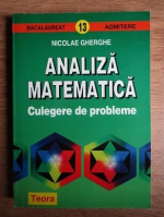 Nicolae Gherghe - Analiza matematica. Culegere de probleme