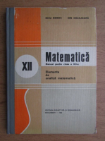 Nicu Boboc - Matematica, manual pentru clasa a XII-a