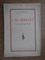 G. G. Antonescu - I. FR. Herbart. O suta de ani de la moarte (1941)