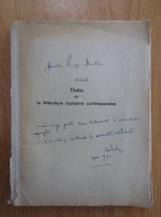 Ion Biberi - Etudes sur la litterature roumaine contemporaine (cu autograful autorului, 1937)