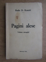 Anticariat: Radu Rosetti - Pagini alese, volum omagial (1935)