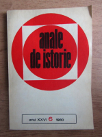Revista Anale de istorie, anul XXVI, nr. 6, 1980