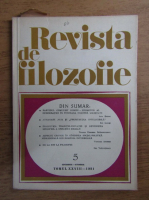 Revista de filozofie, nr. 5, 1981
