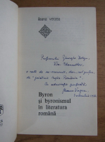 Ileana Verzea - Byron si byronismul in literatura romana (cu autograful autoarei)