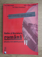 Maria Alexandrescu - Limba si literatura romana. Antologie de texte comentate pentru clasa a VI-a (2000)