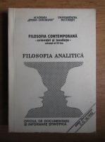 Filosofia contemporana. Orientari si tendinte. Filosofia analitica 