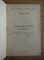 Ion Ganea - Substante toxice de lupta (cu autograful autorului)