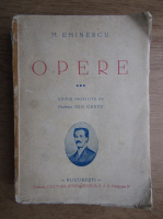 Mihai Eminescu - Opere (volumul 3, 1939)