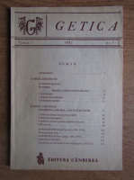 Revista Getica, tomul 1, nr. 1-2, 1992