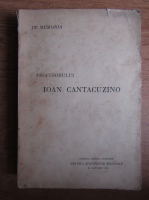 In memoria profesorului Ioan Cantacuzino (1934)