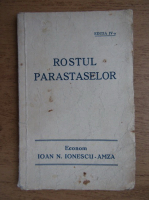 Ioan N. Ionescu Amza - Rostul parastaselor (1943)