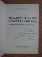 Liliana Ionescu-Ruxandoiu - Naratiune si dialog in proza romaneasca. Elemente de pragmatica a textului literar (cu autograful autorului)