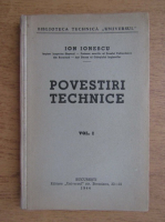 Anticariat: Ion Ionescu - Povestiri tehnice (volumul 1, 1944)