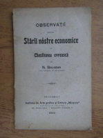 N. Balaban - Starii noastre economice si chestiunea evreasca (1900)