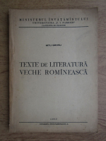 Mitu Grosu - Texte de literatura veche romaneasca