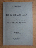 N. V. Pantea - Legea stramoseasca