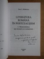 Dan C. Mihailescu - Literatura romana in postceausism (volumul 1, cu autograful autorului)