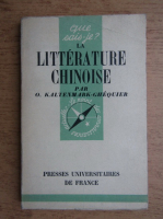 O. Kaltenmark Ghequier - La litterature chinoise (1948)