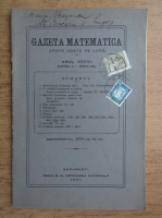 Gazeta matematica, anul XXXVI, nr. 8, aprilie 1931 (1931)